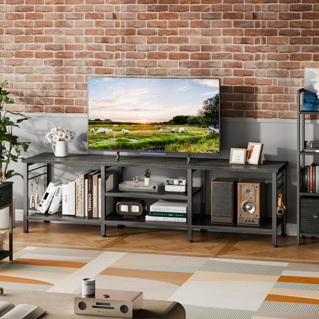 Furologee Open-Shelf TV Stand – 5 Size & Color Options