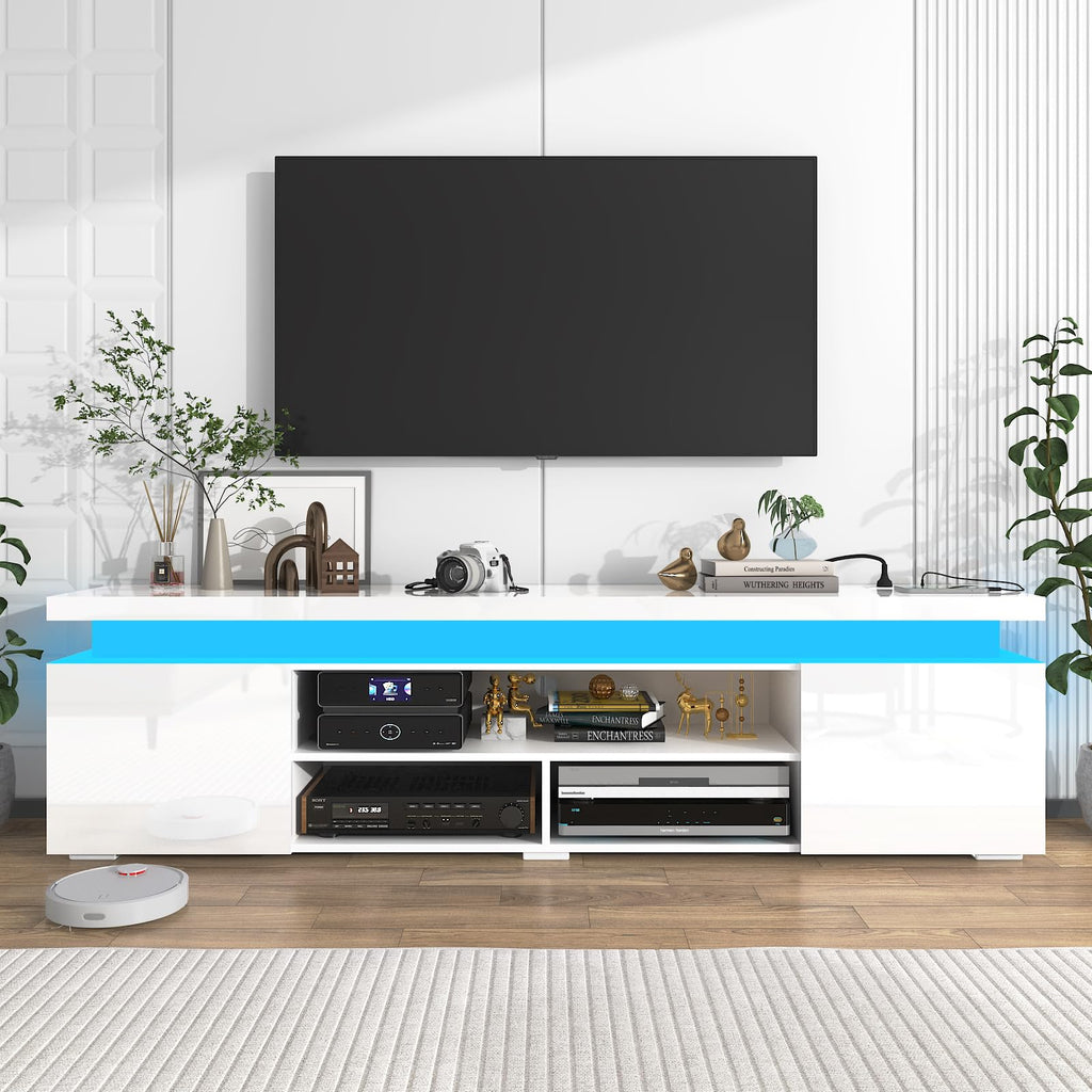 Hlivelood LED TV Stand with Storage & RGB Lights – 13 Options