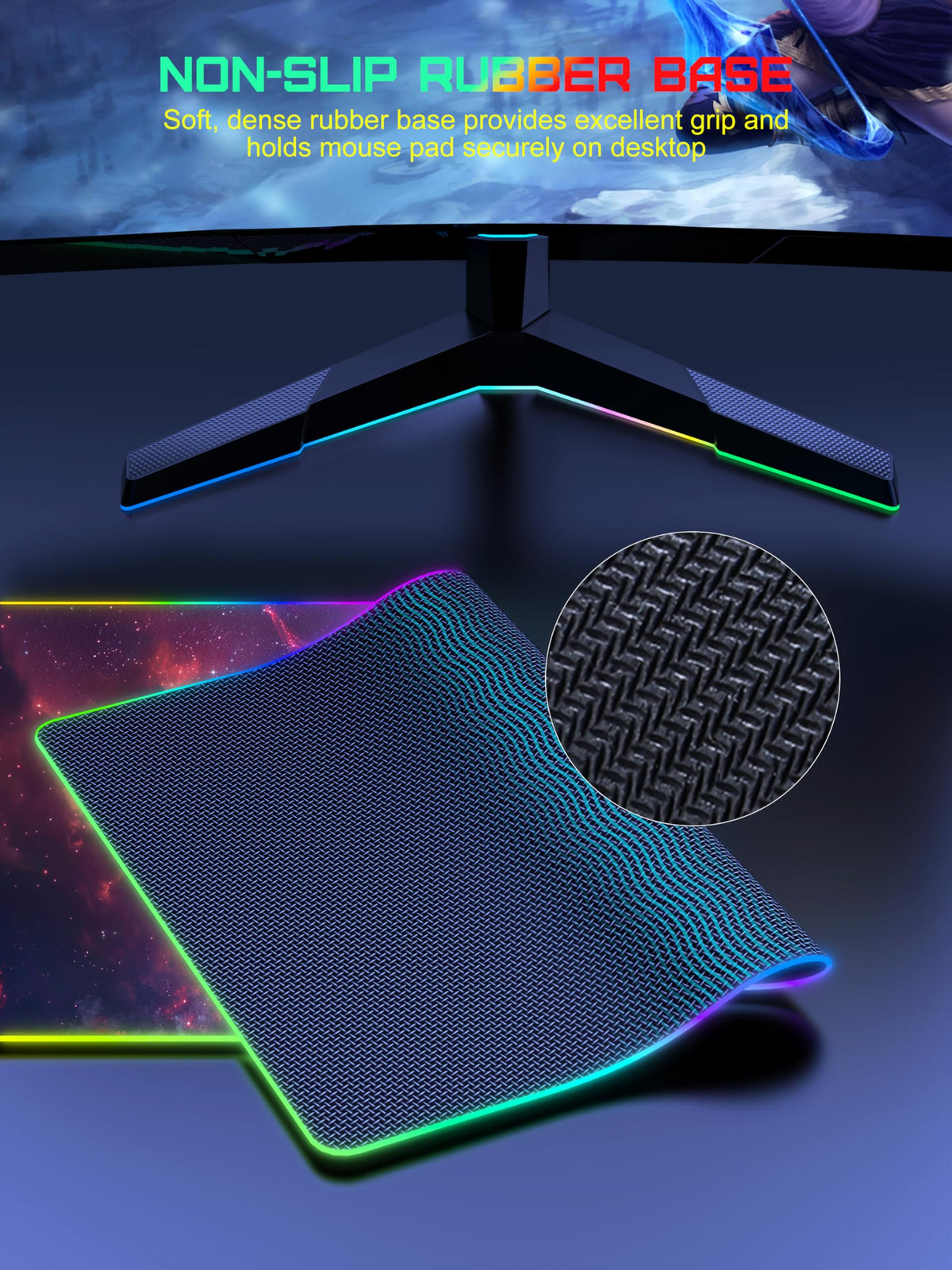 TopMade Wireless Charging RGB Mouse Pad, Waterproof Gaming Desk Mat with 4 Light Modes & 11 RGB Colors, 31.5"x15.75" XXL Large Desk Pad(Includes 20W PD Power Adapter & 6.56ft Woven Cable) - Flex Gamingproduct_type