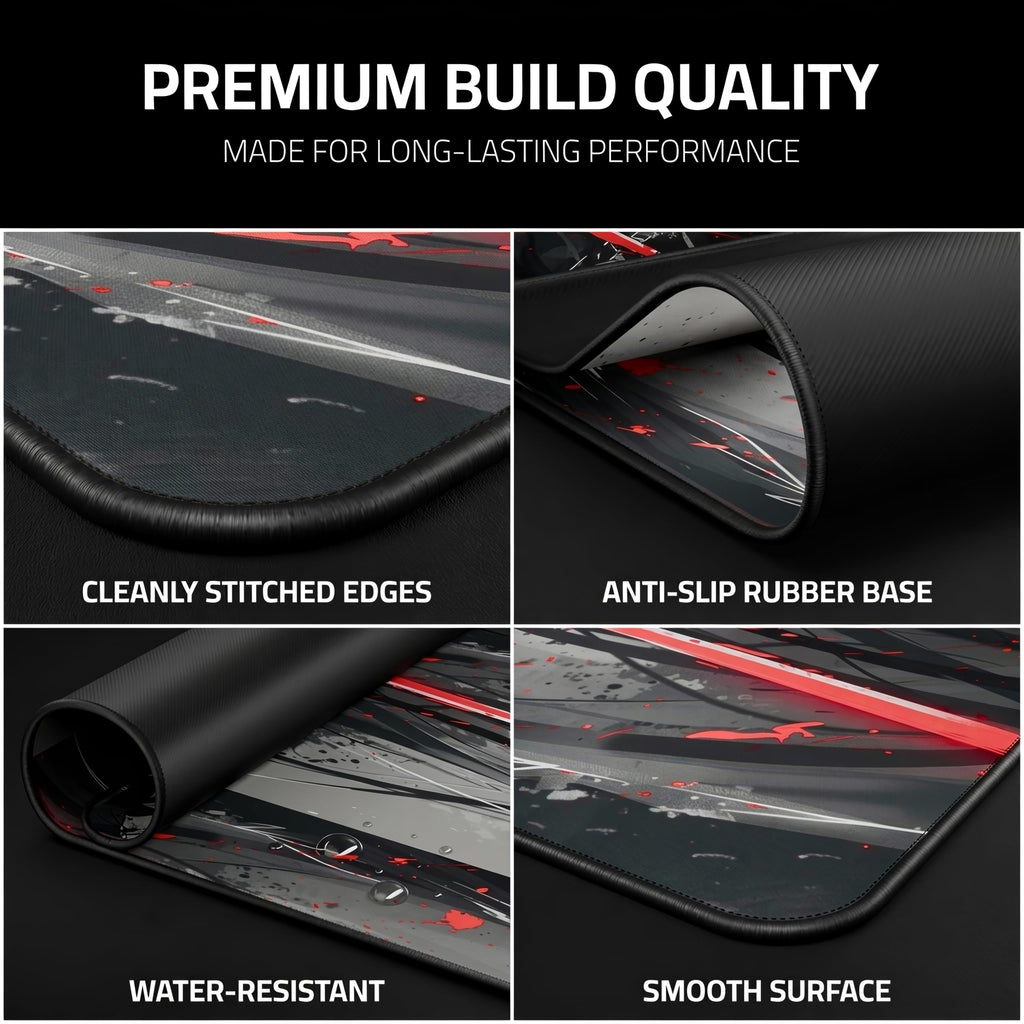 XXL Anime Gaming Mouse Pad 35.4 x 15.7 inch - Water-Resistant & Stitched Edges - Large XL Mousepad for Desk - Gamer Accessories Big Full Deskpad Mat Game Mousepads Deskmat - Flex Gamingproduct_type
