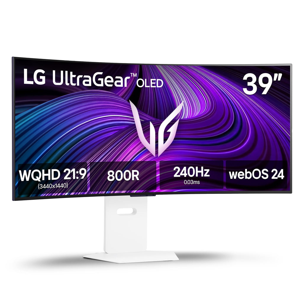 LG 34GX90SA-W 34-inch Ultragear WQHD (3440 x 1440) OLED Curved Gaming Monitor 240Hz, 1ms, NVIDIA G-Sync Compatible, AMD FreeSync Premium, VESA DisplayHDR True Black 400, webOS, USB Type-C, White - Flex Gamingproduct_type