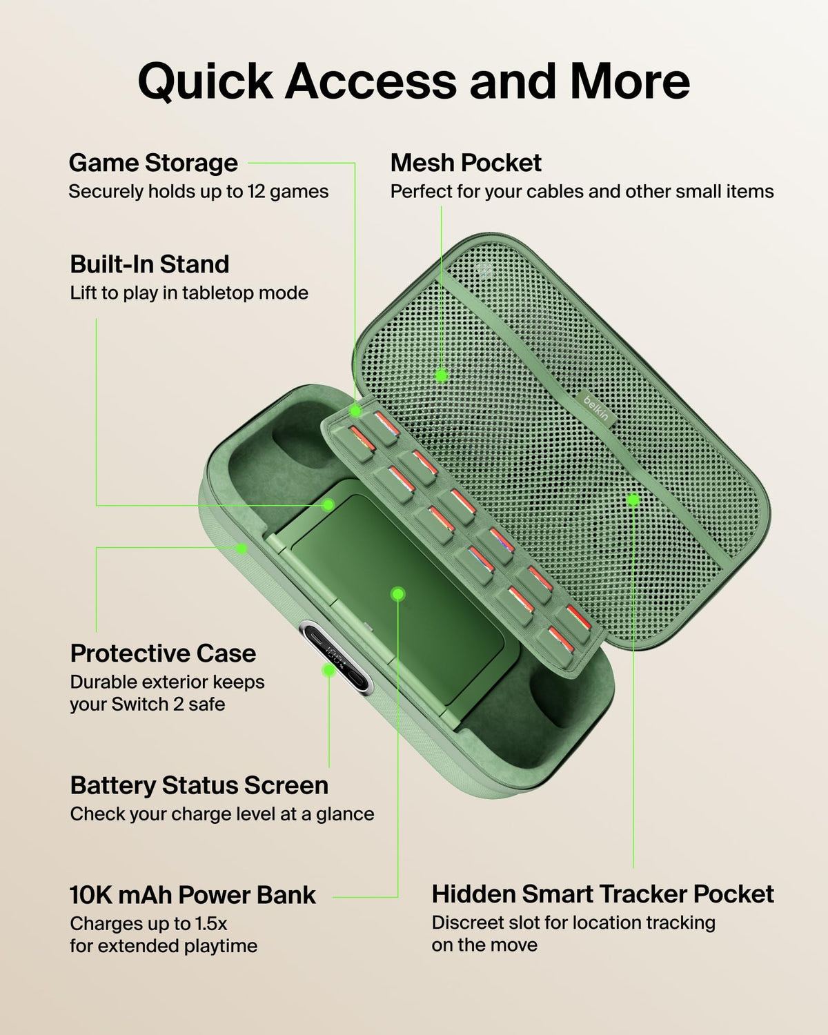 Belkin Charging Case Pro for Nintendo Switch 2 – 3 Colors