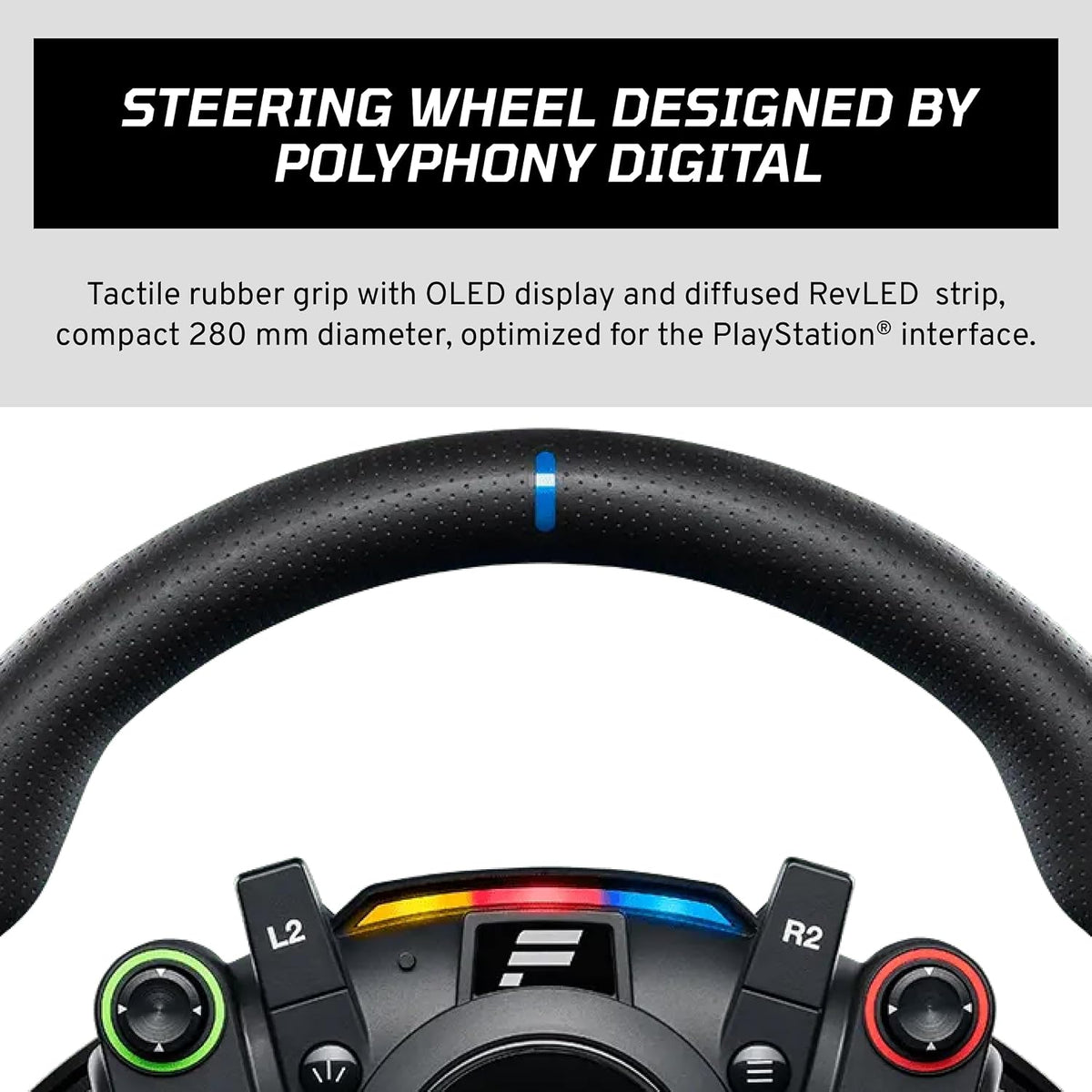Fanatec Officially Licensed Gran Turismo DD Pro PlayStation Sim Racing Steering Wheel, Base and Pedals – Polyphony Digital Wheel, 5 Nm FluxBarrier Direct Drive, 2-Pedal Set for PC, PS5, PS4 - Flex Gamingproduct_type