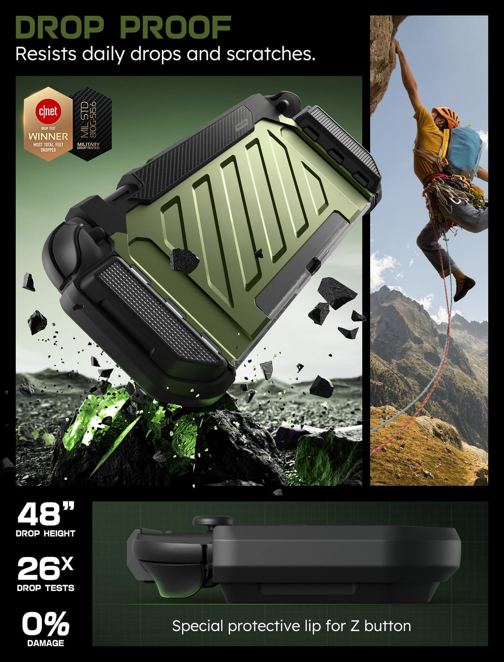 SUPCASE Unicorn Beetle Pro Case for Nintendo Switch 2 2025, [Military-Grade Protection] [Joy Con Remove Friendly] Dockable Integrated Cover Accessories Compatible with Switch 2, Black - Flex Gamingproduct_type