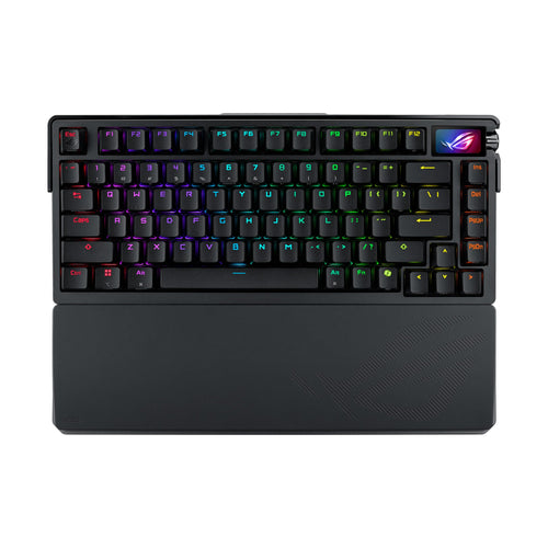 ASUS ROG Azoth Extreme Wireless Mechanical Gaming Keyboard – 75% TKL, ROG NX Storm Clicky Switches, PBT Keycaps, Aluminum Chassis, Carbon Fiber, Gasket Mount, Color OLED Screen, PC/Mac Support - Black - Flex Gamingproduct_type