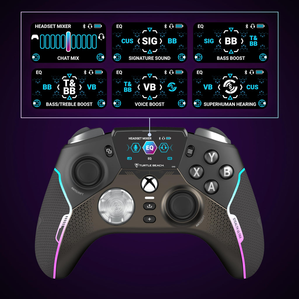 Turtle Beach Stealth Ultra Wireless RGB Gaming Controller, Xbox Series X|S | Also works with PC, Xbox One, Android, Bluetooth, Customizable Display Screen, Rapid Charging Dock, 30-Hr Battery, Black - Flex Gamingproduct_type