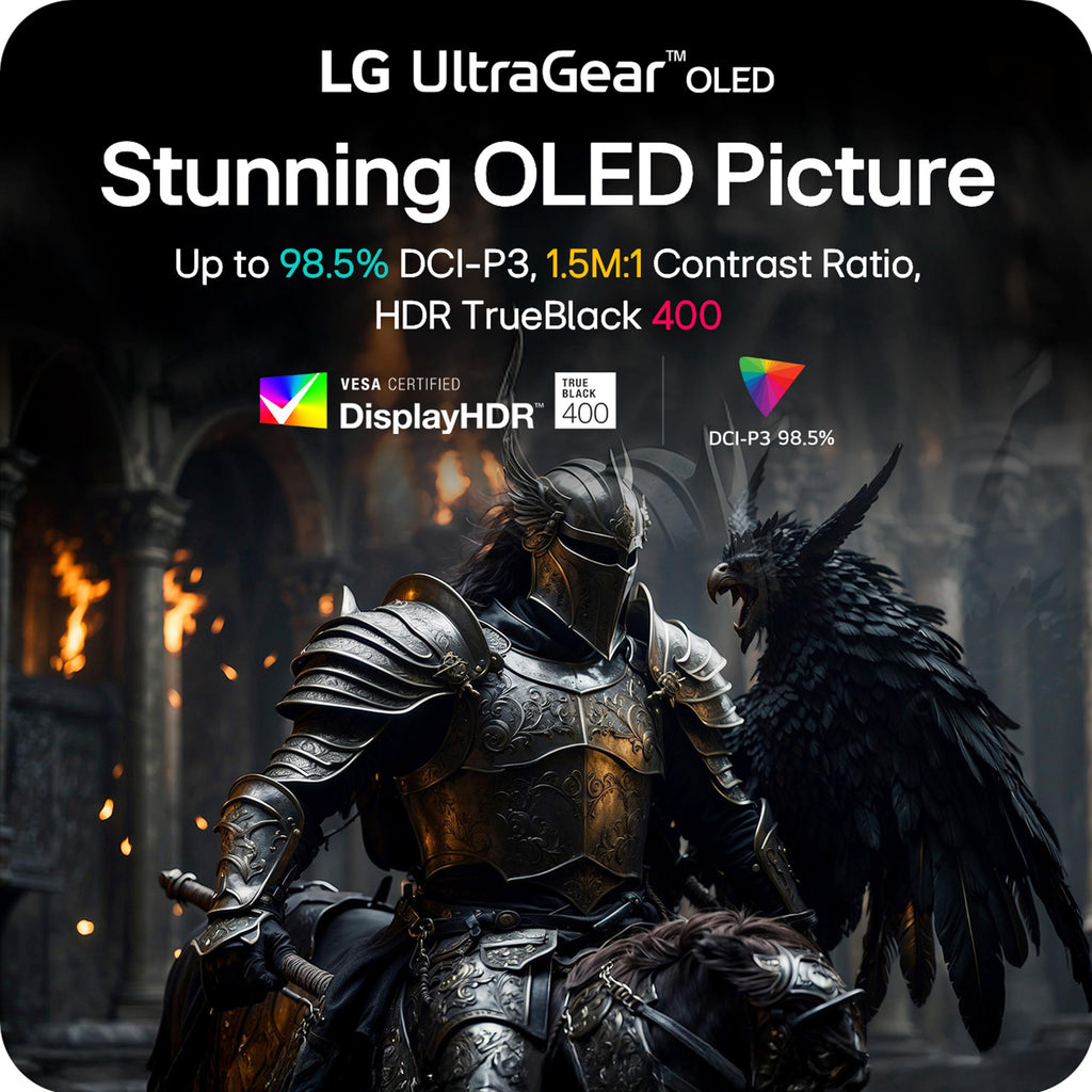 LG 34GX90SA-W 34-inch Ultragear WQHD (3440 x 1440) OLED Curved Gaming Monitor 240Hz, 1ms, NVIDIA G-Sync Compatible, AMD FreeSync Premium, VESA DisplayHDR True Black 400, webOS, USB Type-C, White - Flex Gamingproduct_type
