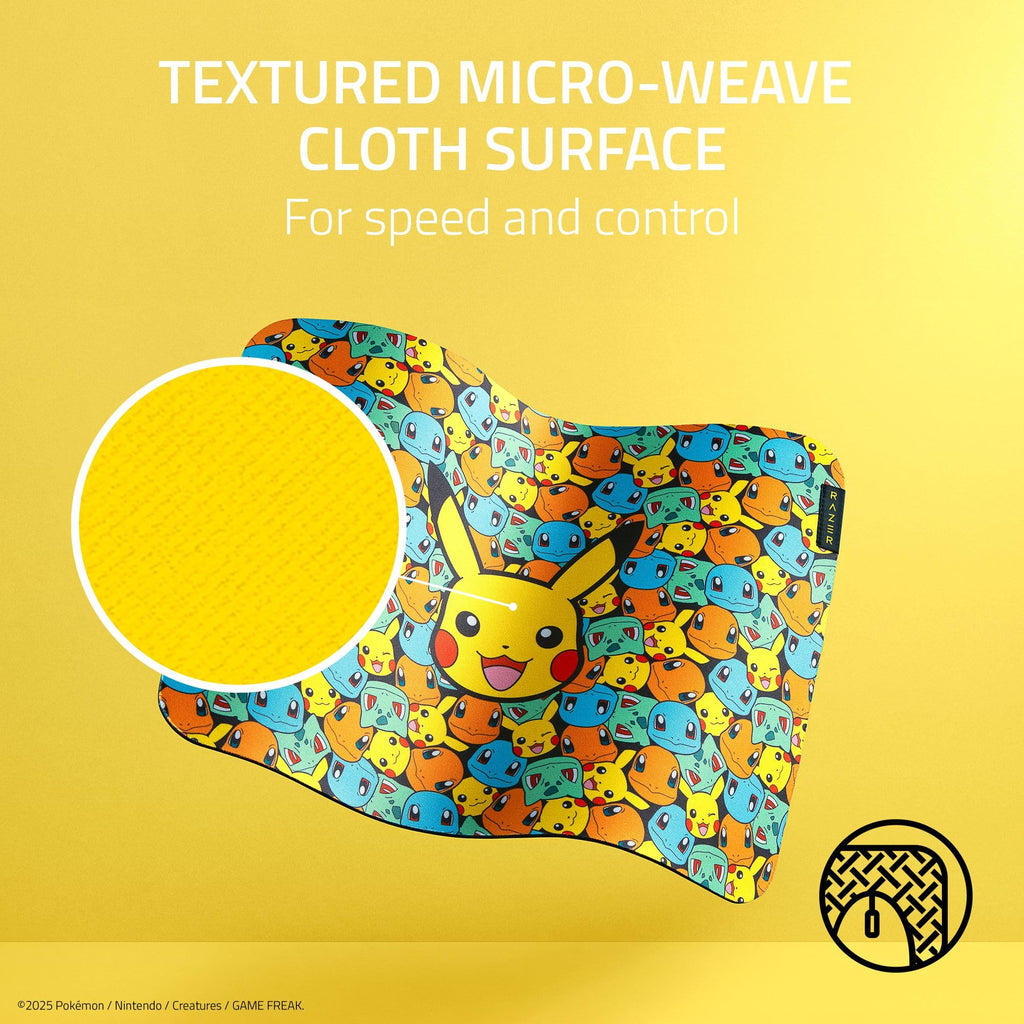 Razer Gigantus V2 Soft Gaming Mouse Pad (Medium): Textured Micro-Weave Cloth Surface - Thick, High-Density Rubber Foam - Non Slip Base - Pokémon Edition - Flex Gamingproduct_type