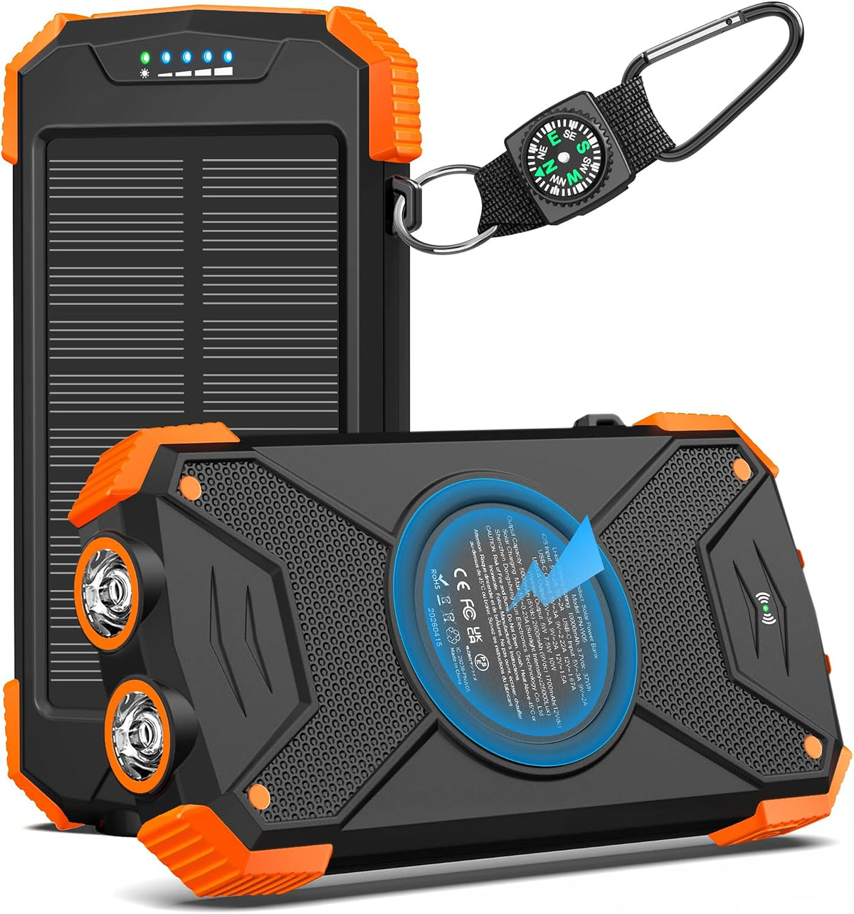 BLAVOR 10,000mAh Solar Power Bank – 5 Colors