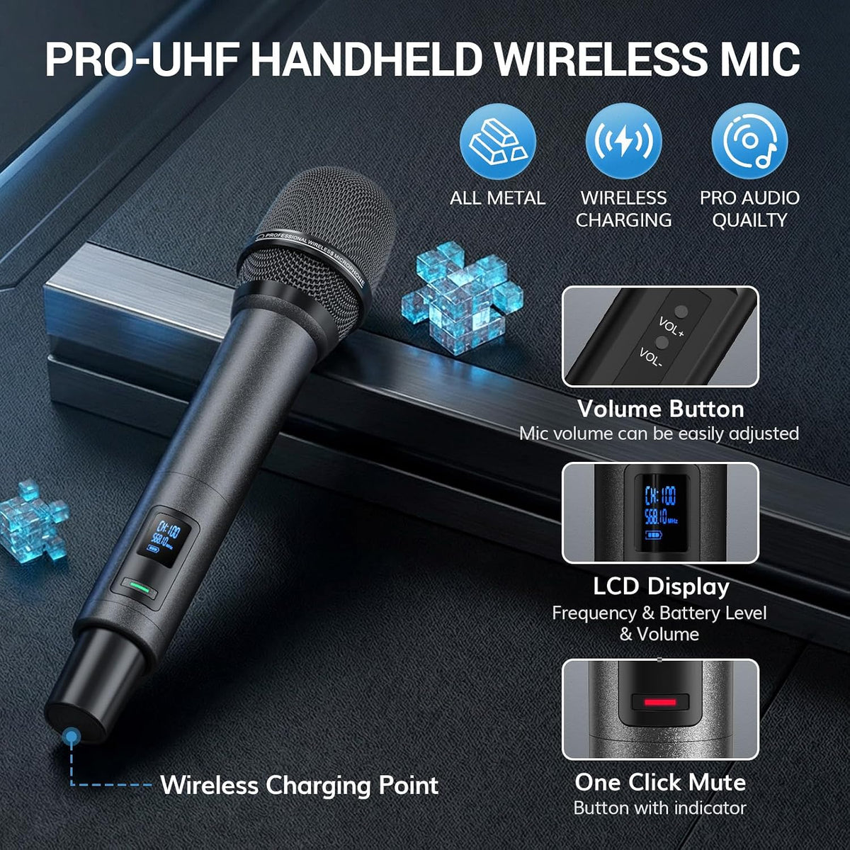 TONOR TW-790 Dual Wireless Karaoke Microphone System