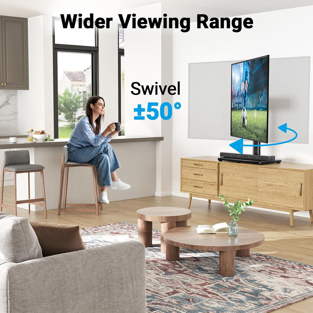 PERLESMITH Universal Swivel TV Stand – 4 Size & Pack Options