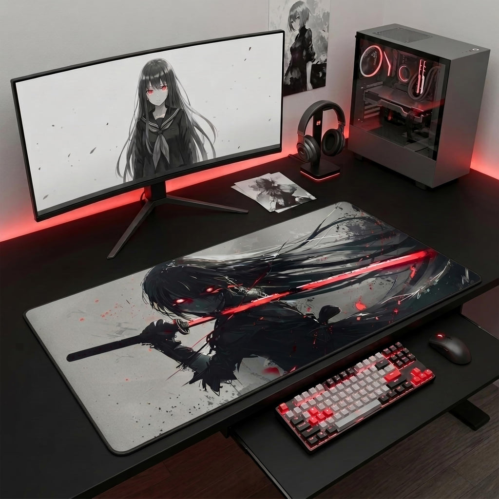 XXL Anime Gaming Mouse Pad 35.4 x 15.7 inch - Water-Resistant & Stitched Edges - Large XL Mousepad for Desk - Gamer Accessories Big Full Deskpad Mat Game Mousepads Deskmat - Flex Gamingproduct_type