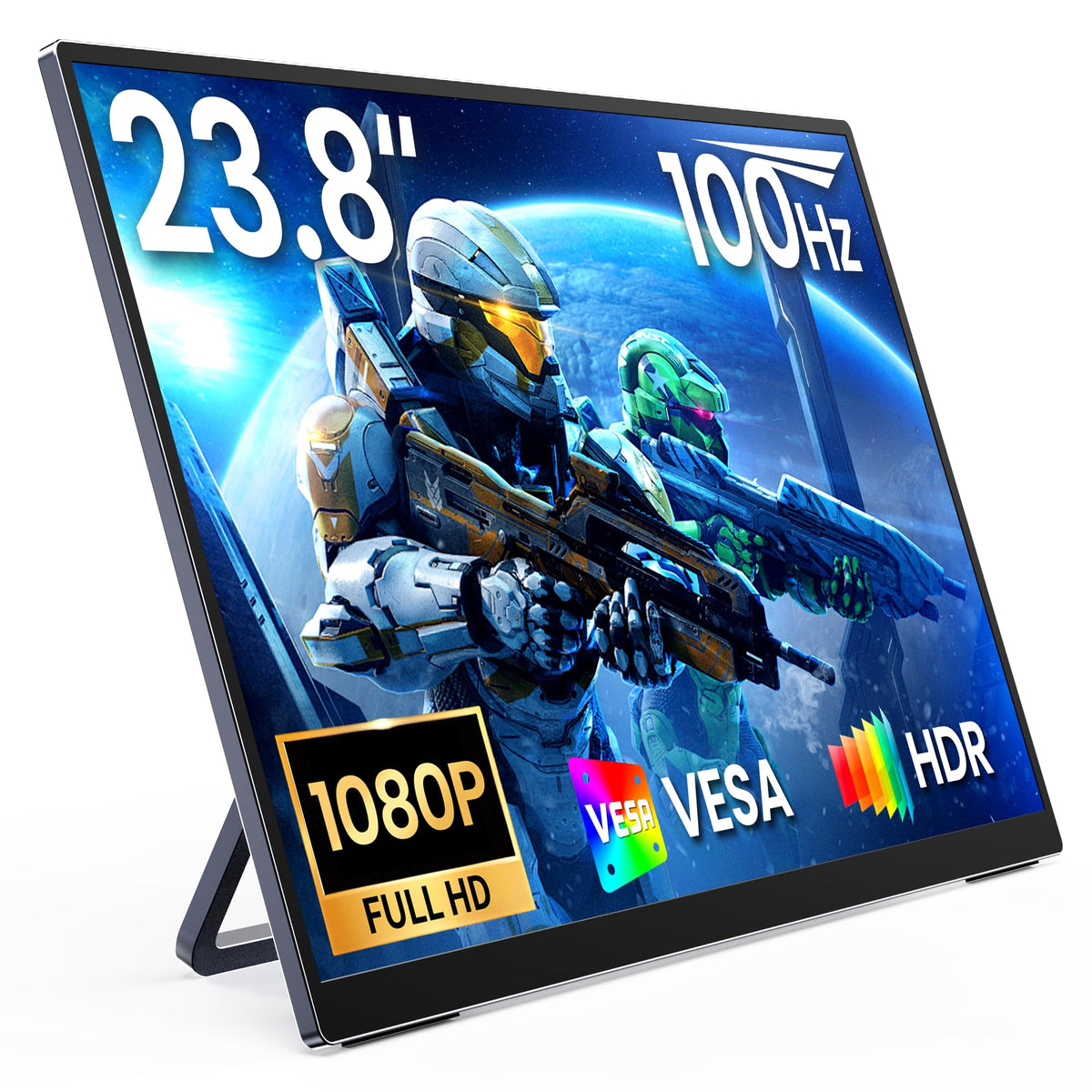 MNN Portable Monitor 15.6inch FHD 1080P 60Hz USB C HDMI Gaming Ultra-Slim IPS Display w/Smart Cover & Speakers,HDR Plug&Play, External Monitor for Laptop PC Phone Mac (15.6'' 1080P) - Flex Gamingproduct_type
