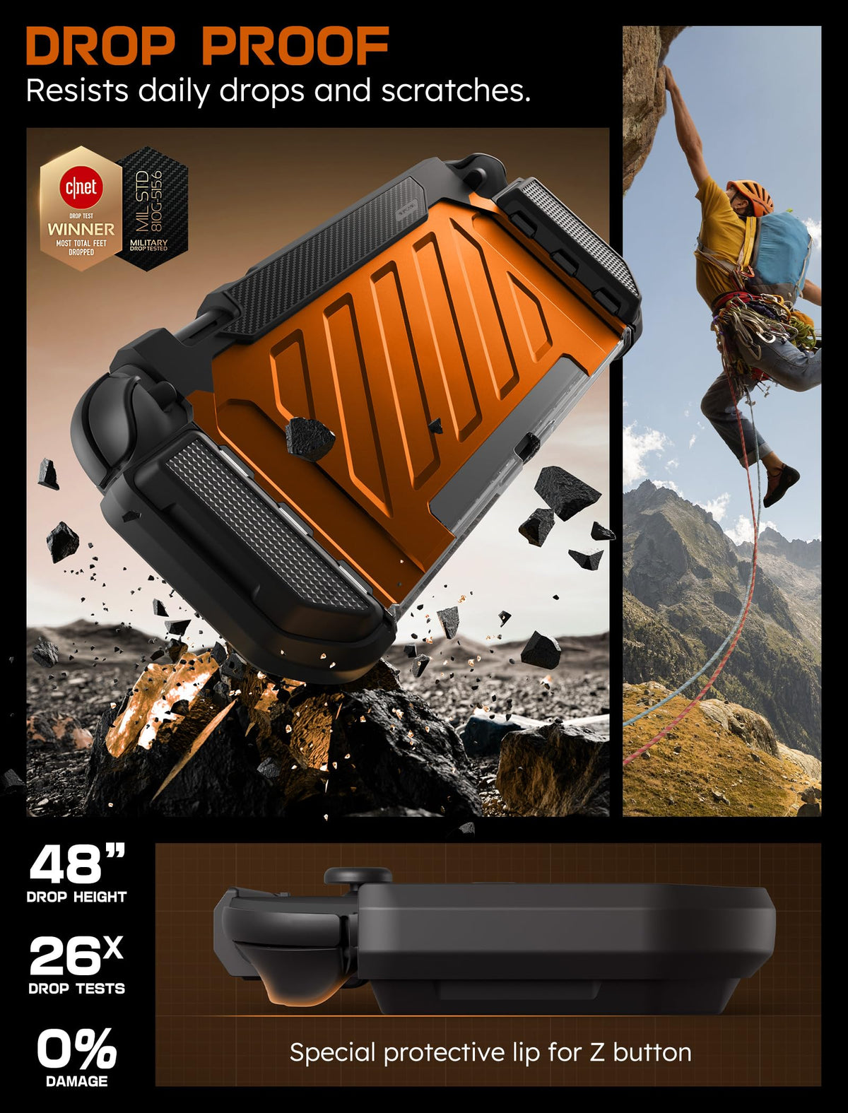 SUPCASE Unicorn Beetle Pro Case for Nintendo Switch 2 2025, [Military-Grade Protection] [Joy Con Remove Friendly] Dockable Integrated Cover Accessories Compatible with Switch 2, Black - Flex Gamingproduct_type