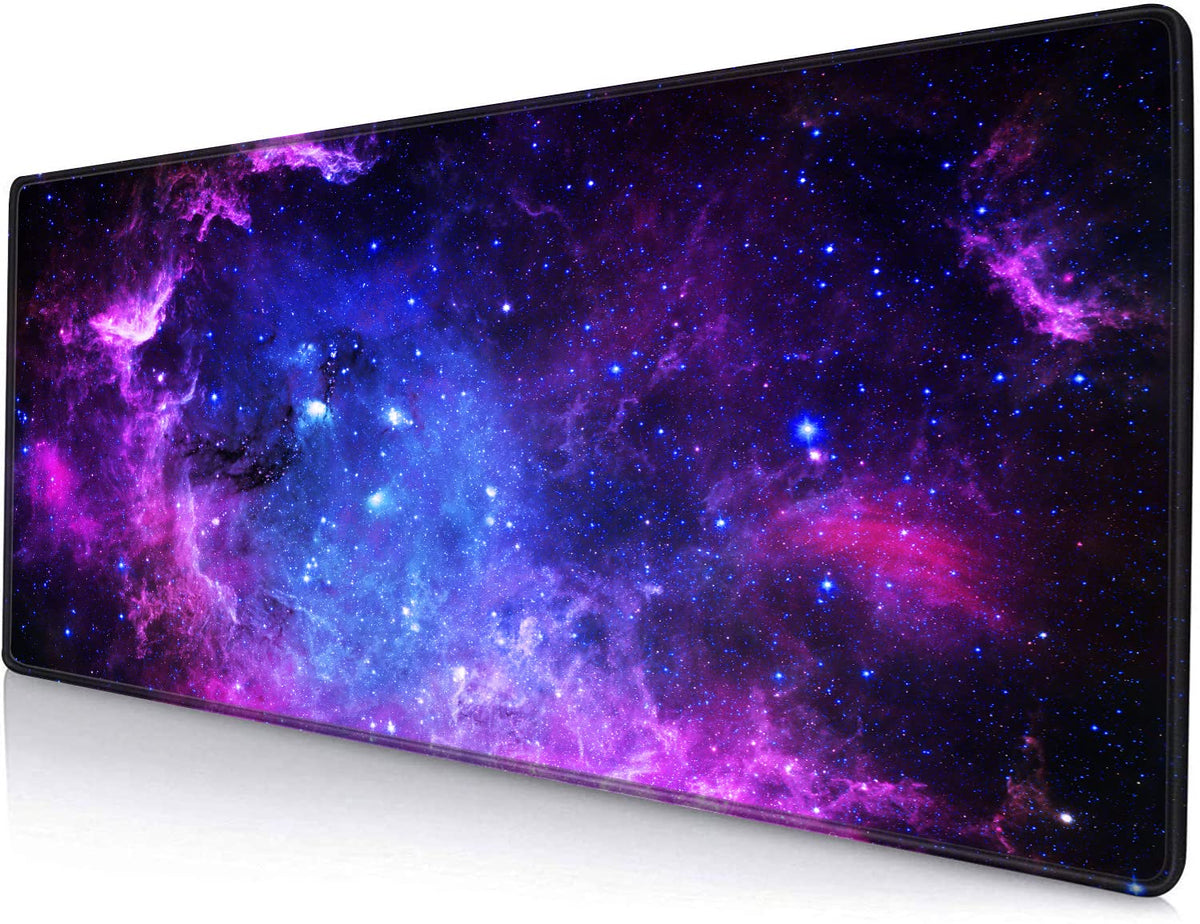 Gaming Mouse Pad, Large Non-Slip Rubber Base Mousepad, Keyboard Mouse Mat, Desk Pad with Stitched Edges, 31.5x11.8inch, Dazzling Galaxy - Flex Gamingproduct_type