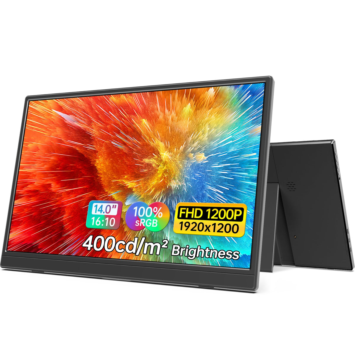 MNN Portable Monitor 15.6inch FHD 1080P 60Hz USB C HDMI Gaming Ultra-Slim IPS Display w/Smart Cover & Speakers,HDR Plug&Play, External Monitor for Laptop PC Phone Mac (15.6'' 1080P) - Flex Gamingproduct_type