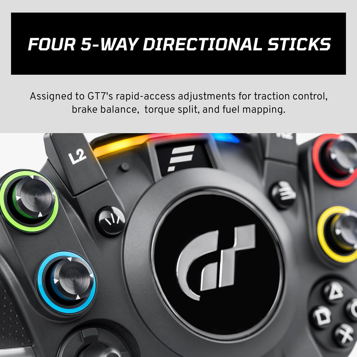 Fanatec Officially Licensed Gran Turismo DD Pro PlayStation Sim Racing Steering Wheel, Base and Pedals – Polyphony Digital Wheel, 5 Nm FluxBarrier Direct Drive, 2-Pedal Set for PC, PS5, PS4 - Flex Gamingproduct_type