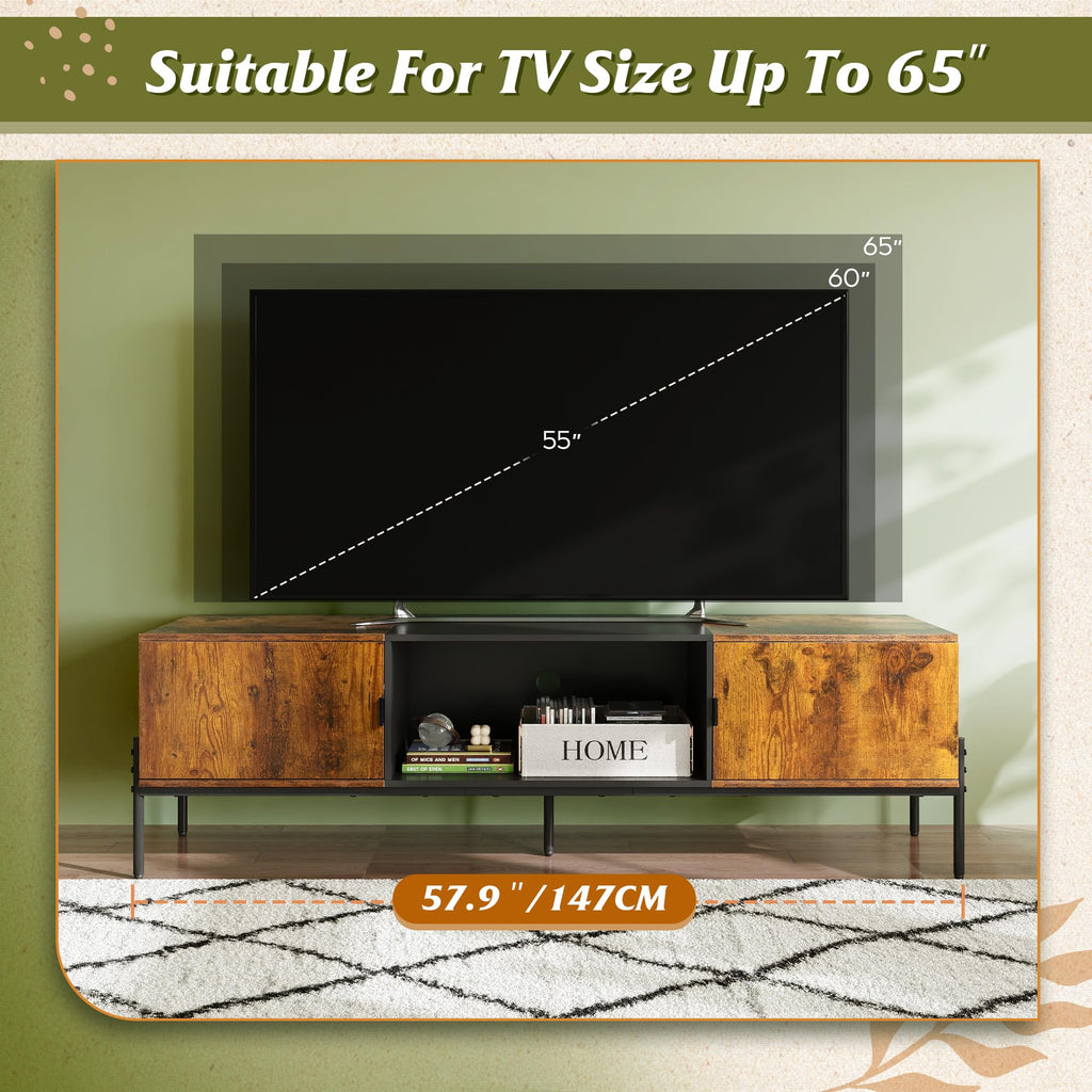 WLIVE 58-Inch TV Stand for TVs up to 65 Inches – 3 Colors