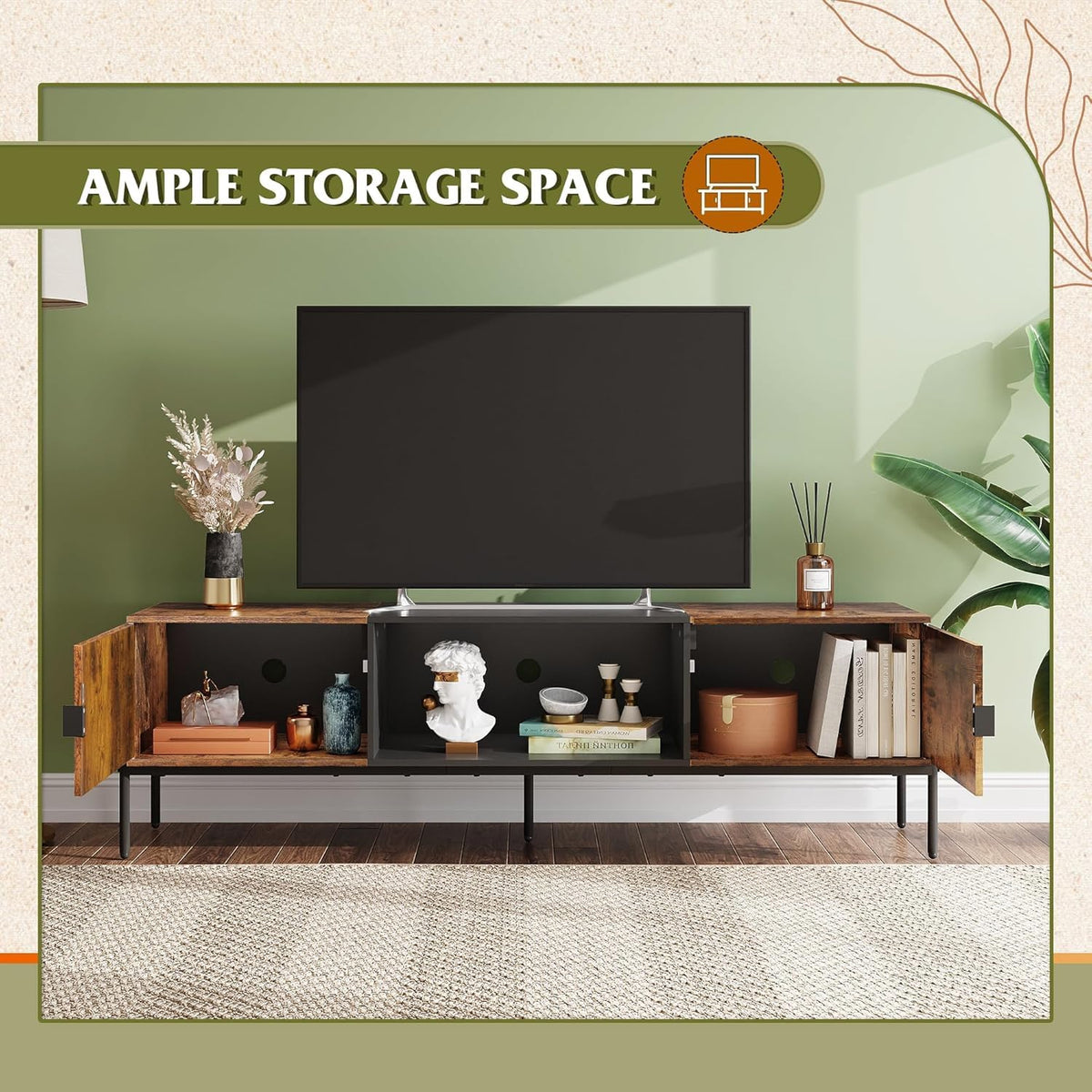 WLIVE 58-Inch TV Stand for TVs up to 65 Inches – 3 Colors