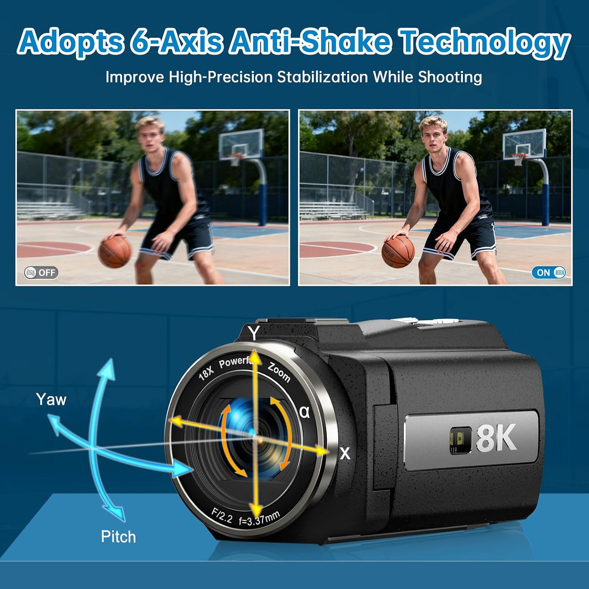 8K Video Camera Camcorder 88MP Ultra HD – WiFi, 18X Zoom & IR Night Vision - Flex Gamingproduct_type