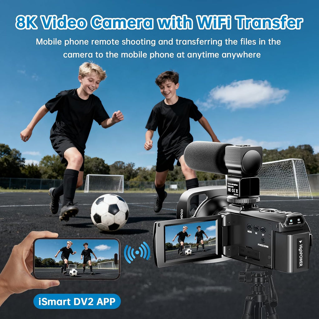 8K Video Camera Camcorder 88MP Ultra HD – WiFi, 18X Zoom & IR Night Vision - Flex Gamingproduct_type