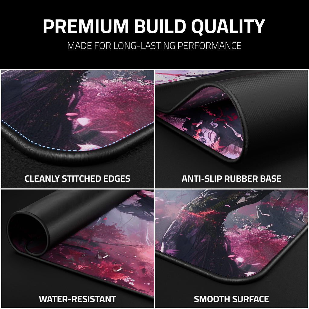 XXL Anime Gaming Mouse Pad 35.4 x 15.7 inch - Water-Resistant & Stitched Edges - Large XL Mousepad for Desk - Gamer Accessories Big Full Deskpad Mat Game Mousepads Deskmat - Flex Gamingproduct_type