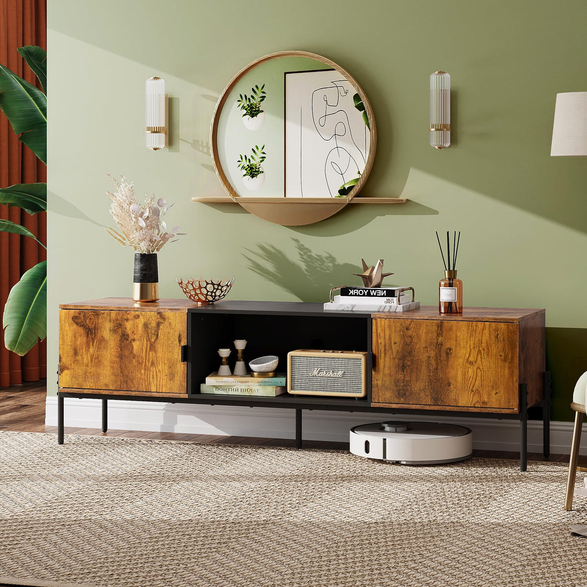 WLIVE 58-Inch TV Stand for TVs up to 65 Inches – 3 Colors