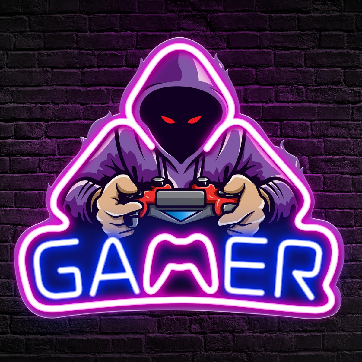 Kavaas Gamer Neon Sign, UV Printed Gaming Neon Sign for Gamer Room Decor - LED Video Game Neon Lights for Bedroom Boys, Gaming Wall decor - Best Gamer Gifts for Teenage Boys, Christmas - Flex Gamingproduct_type