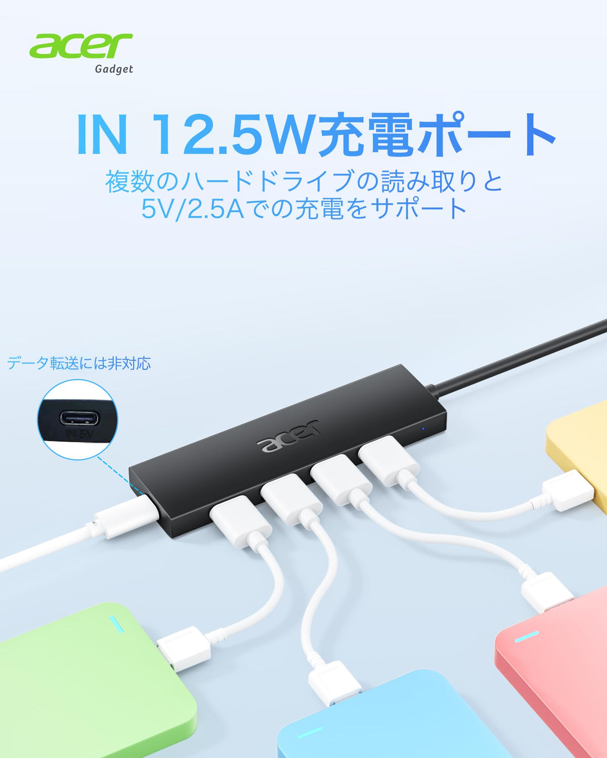 Acer USB Hub 4-Port USB 3.0 Splitter – USB-A & USB-C - Flex Gamingproduct_type