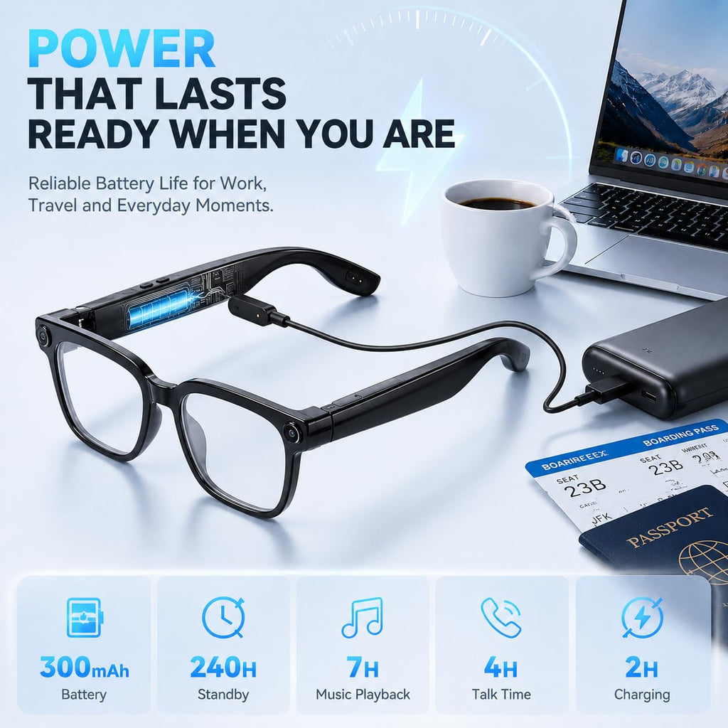 AI Smart Glasses 1080P Camera ChatGPT Voice Assistant – 5 Colors - Flex Gamingproduct_type