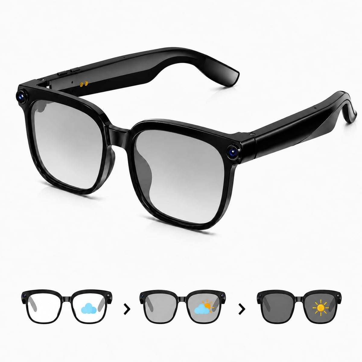 AI Smart Glasses 1080P Camera ChatGPT Voice Assistant – 5 Colors - Flex Gamingproduct_type