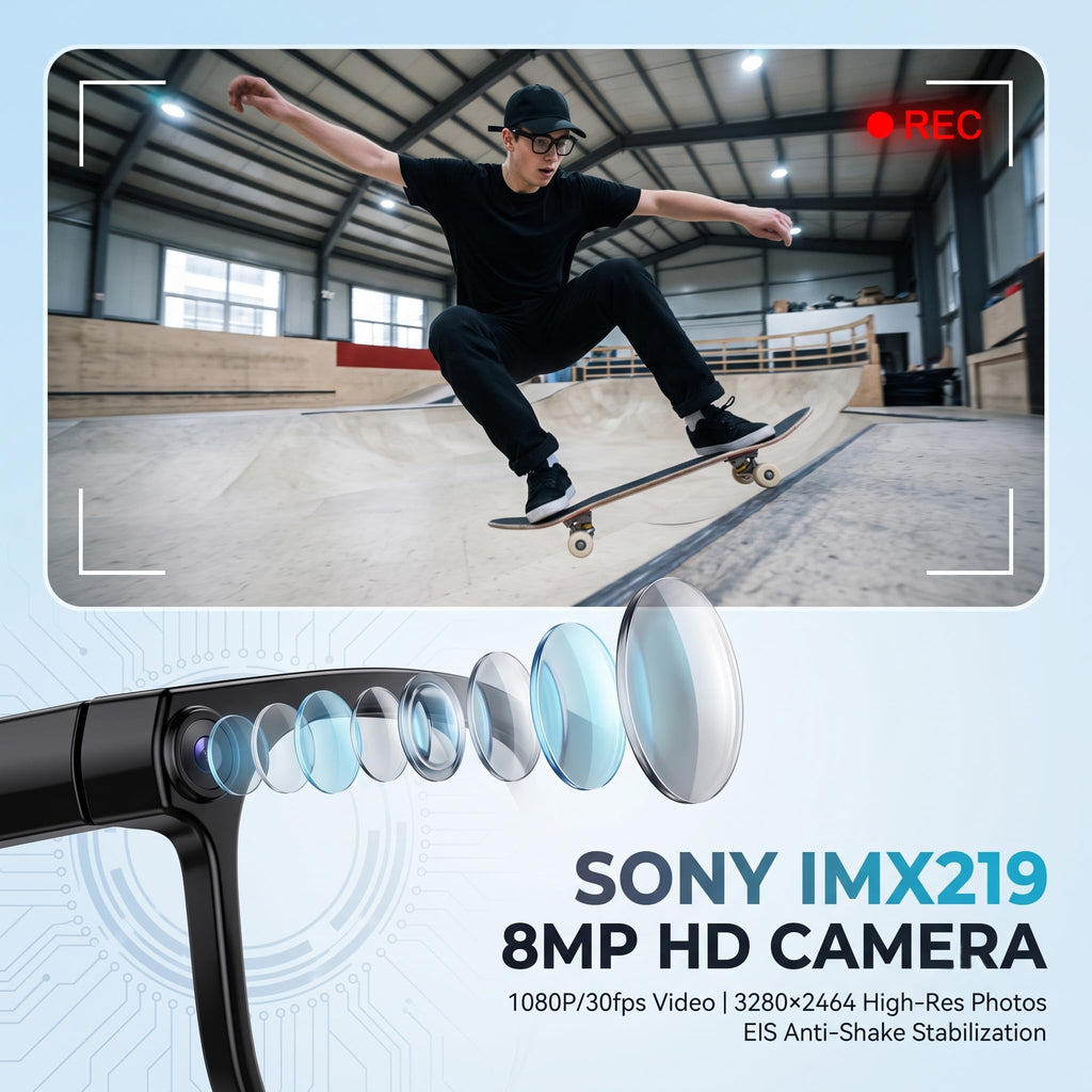 AI Smart Glasses 1080P Camera ChatGPT Voice Assistant – 5 Colors - Flex Gamingproduct_type