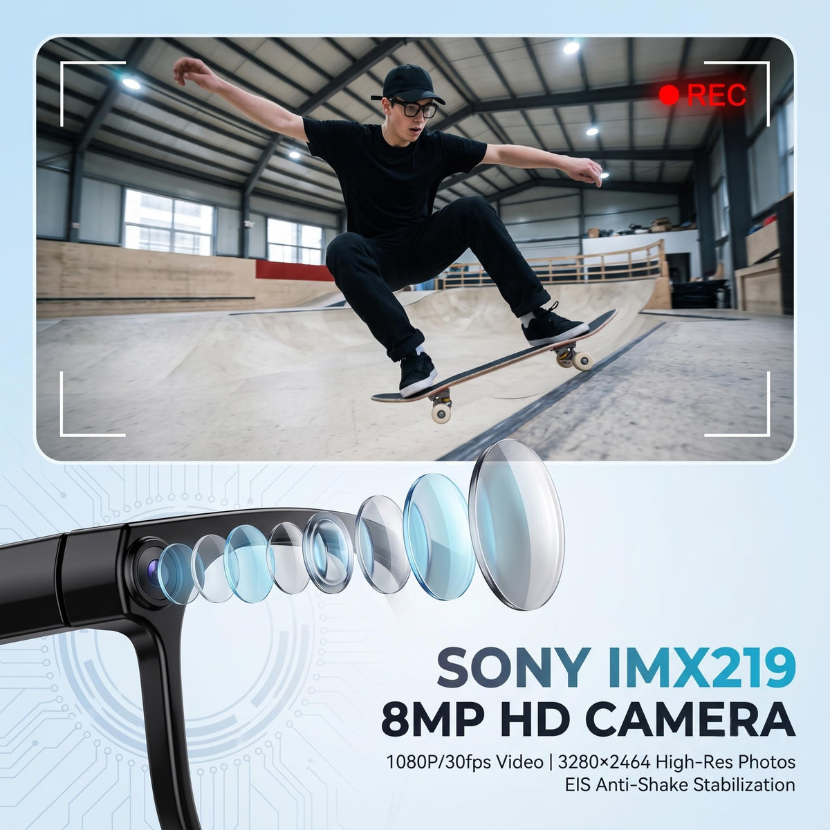 AI Smart Glasses 1080P Camera ChatGPT Voice Assistant – 5 Colors - Flex Gamingproduct_type
