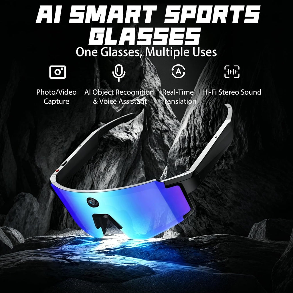 AI Smart Glasses 1080P Camera ChatGPT Voice Assistant – 5 Colors - Flex Gamingproduct_type