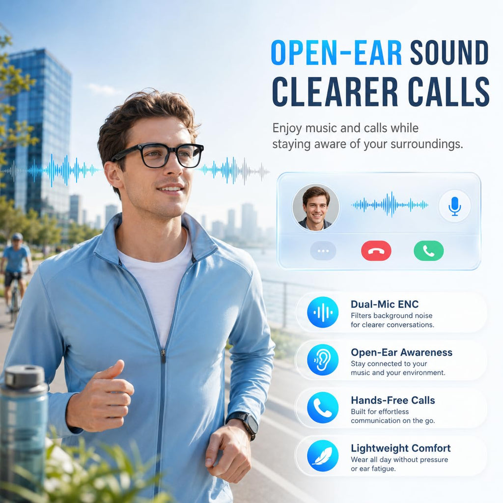 AI Smart Glasses 1080P Camera ChatGPT Voice Assistant – 5 Colors - Flex Gamingproduct_type