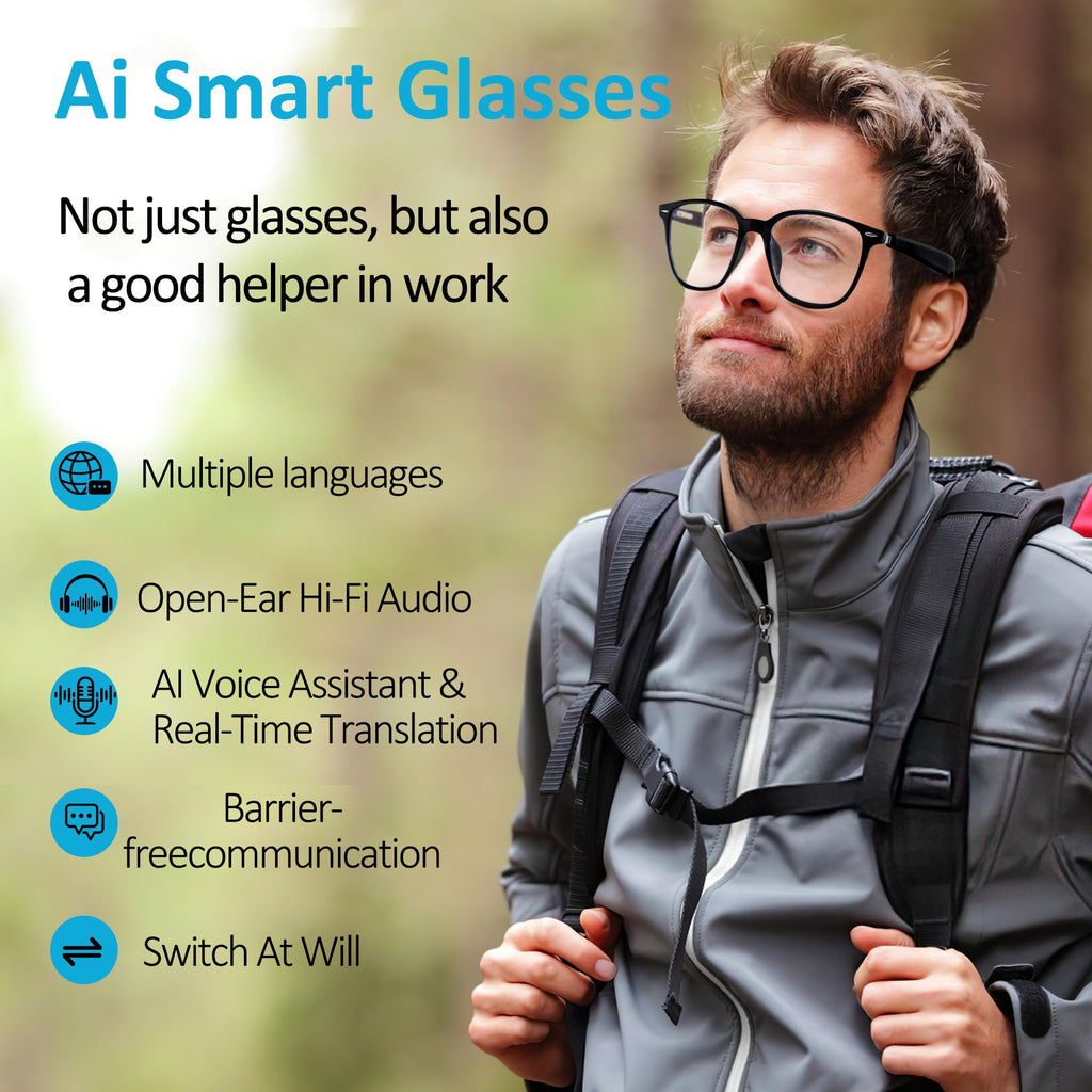 AI Smart Glasses 1080P Camera ChatGPT Voice Assistant – 5 Colors - Flex Gamingproduct_type