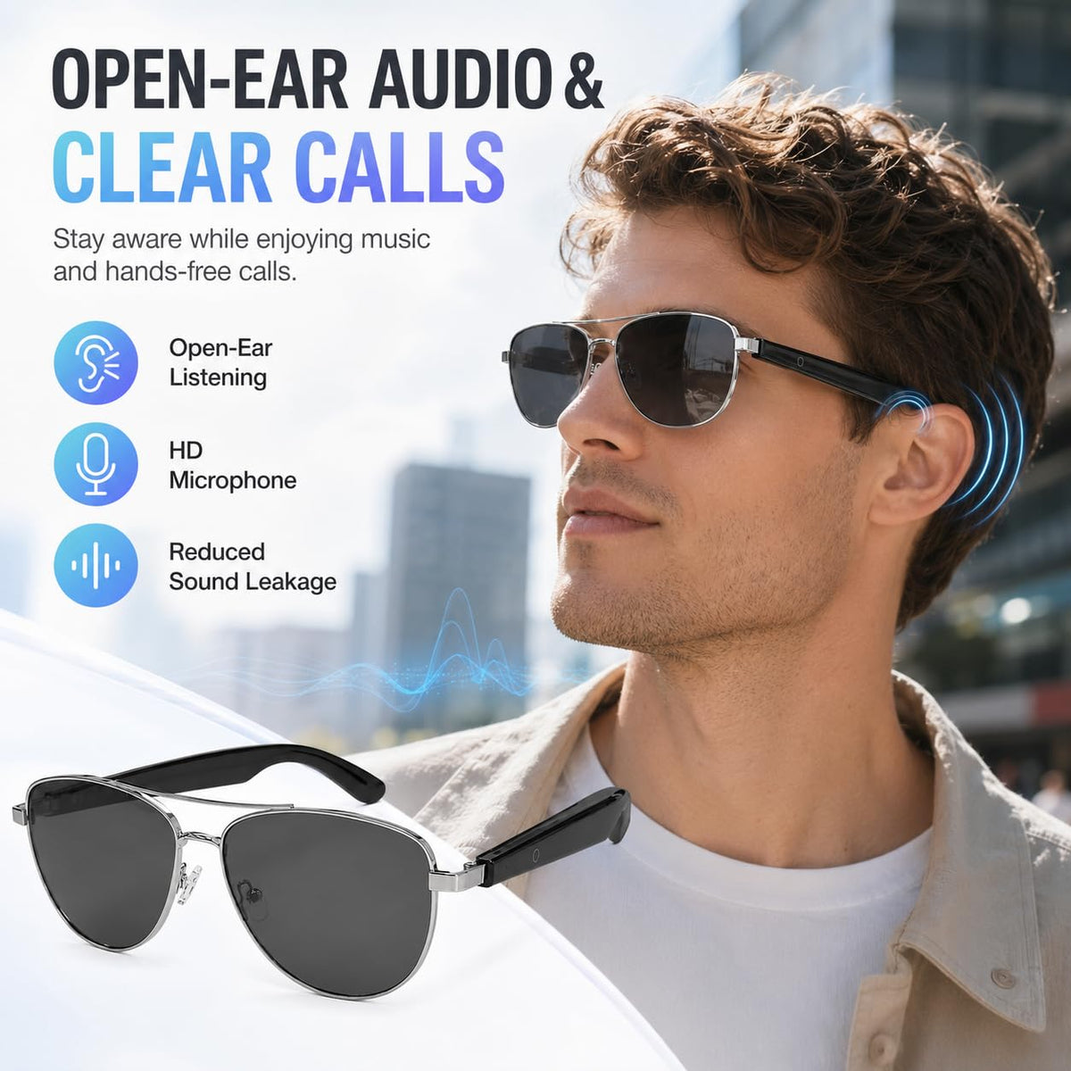 AI Smart Glasses 1080P Camera ChatGPT Voice Assistant – 5 Colors - Flex Gamingproduct_type