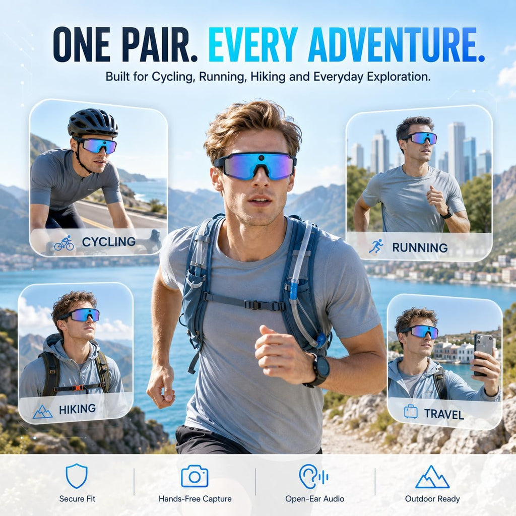AI Smart Glasses 1080P Camera ChatGPT Voice Assistant – 5 Colors - Flex Gamingproduct_type