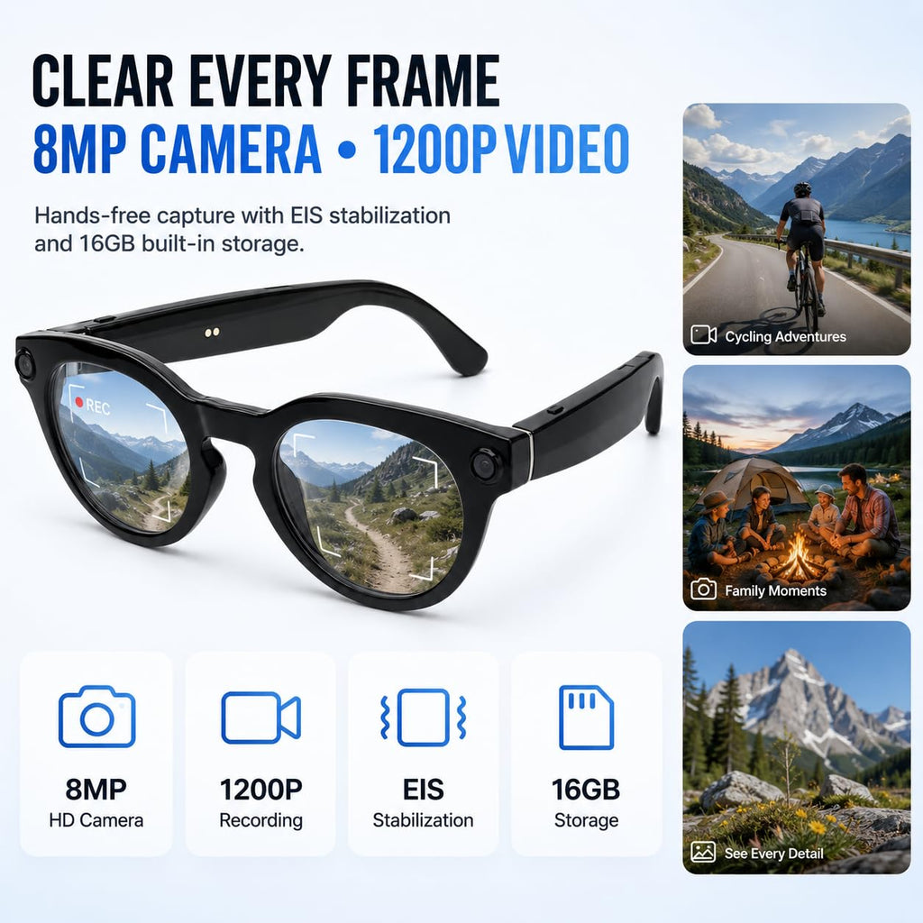 AI Smart Glasses 1080P Camera ChatGPT Voice Assistant – 5 Colors - Flex Gamingproduct_type