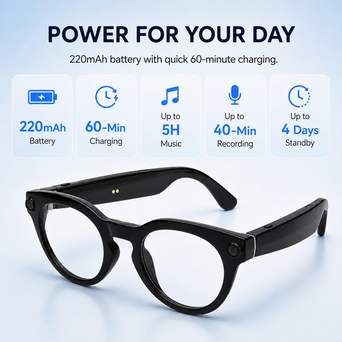 AI Smart Glasses 1080P Camera ChatGPT Voice Assistant – 5 Colors - Flex Gamingproduct_type