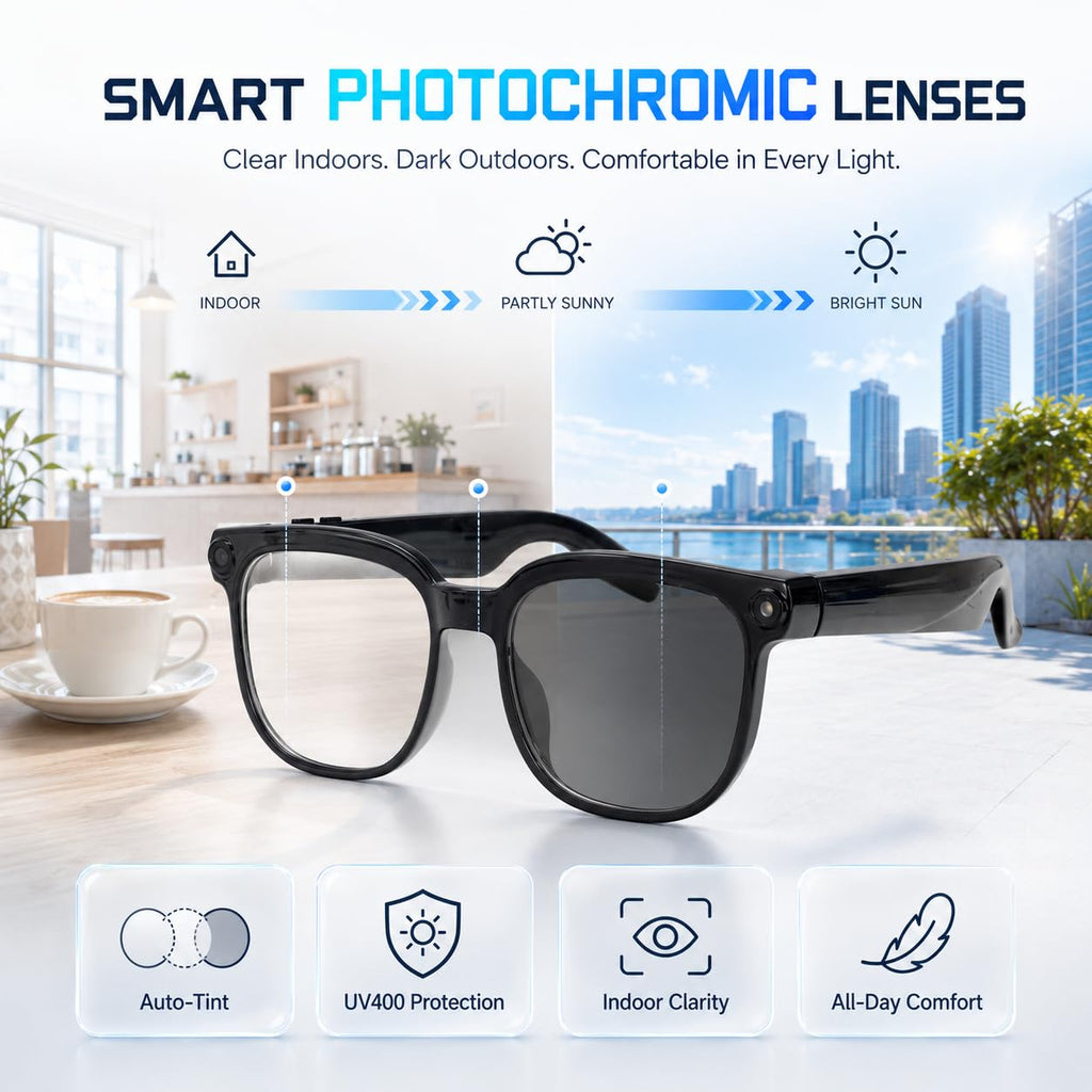 AI Smart Glasses 1080P Camera ChatGPT Voice Assistant – 5 Colors - Flex Gamingproduct_type