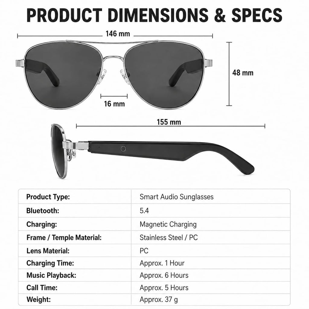 AI Smart Glasses 1080P Camera ChatGPT Voice Assistant – 5 Colors - Flex Gamingproduct_type