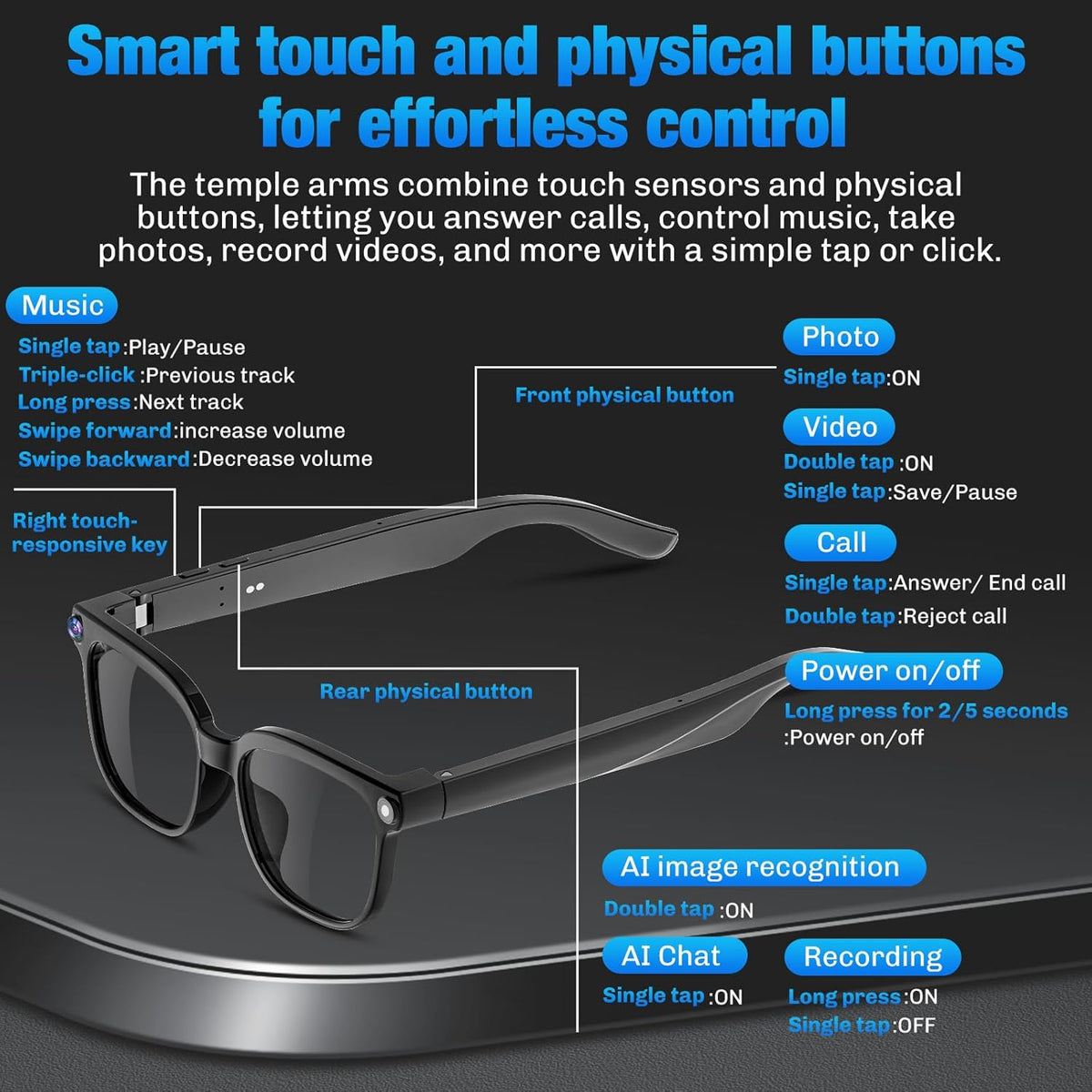 AI Smart Glasses with 4K Camera & Real-Time Translation - Flex Gamingproduct_type