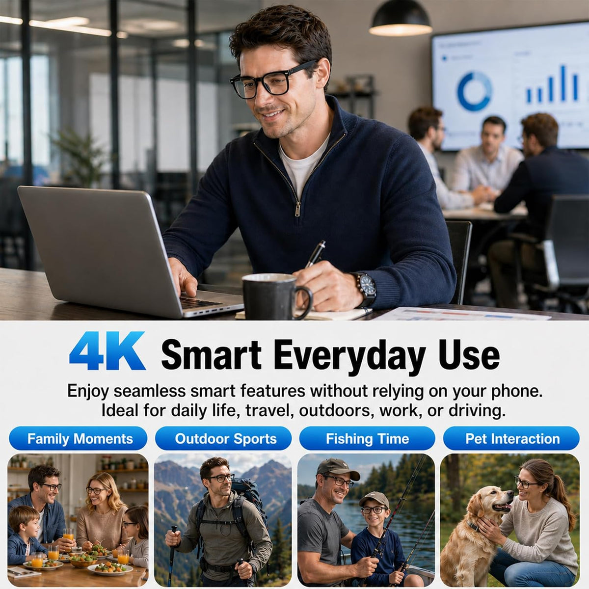 AI Smart Glasses with 4K Camera & Real-Time Translation - Flex Gamingproduct_type