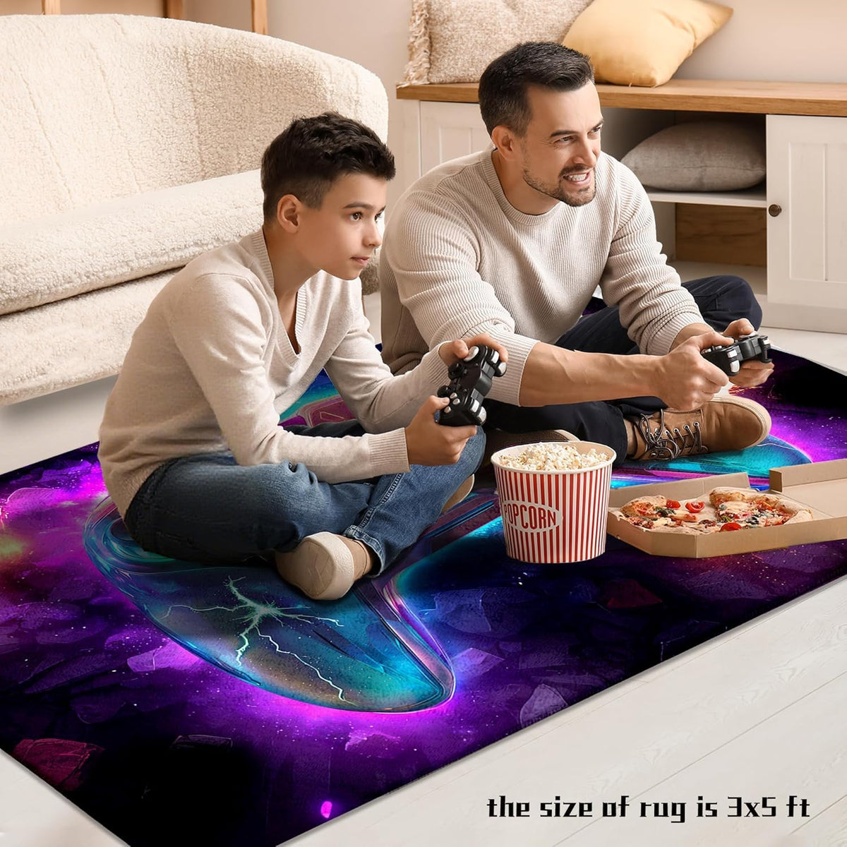 AICLIV Neon Gaming Area Rug – 5 Sizes - Flex Gamingproduct_type