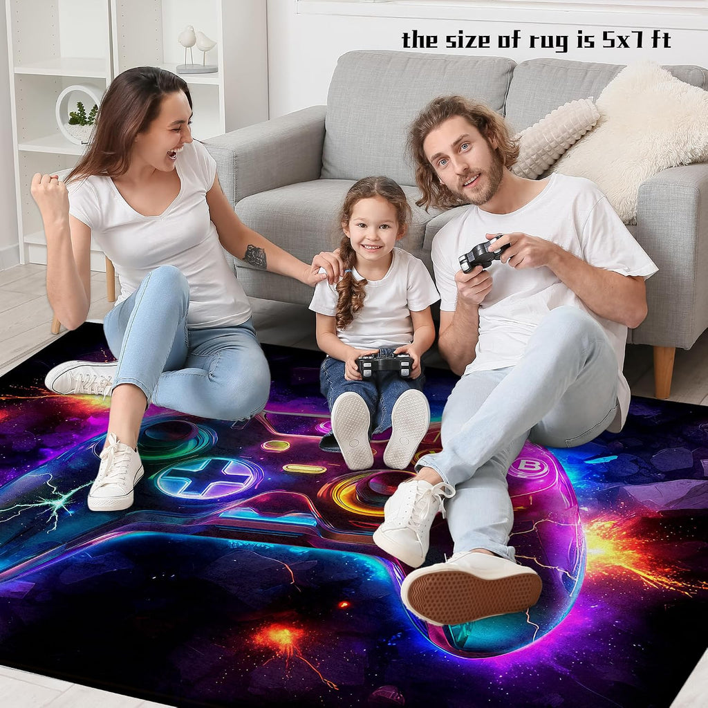 AICLIV Neon Gaming Area Rug – 5 Sizes - Flex Gamingproduct_type