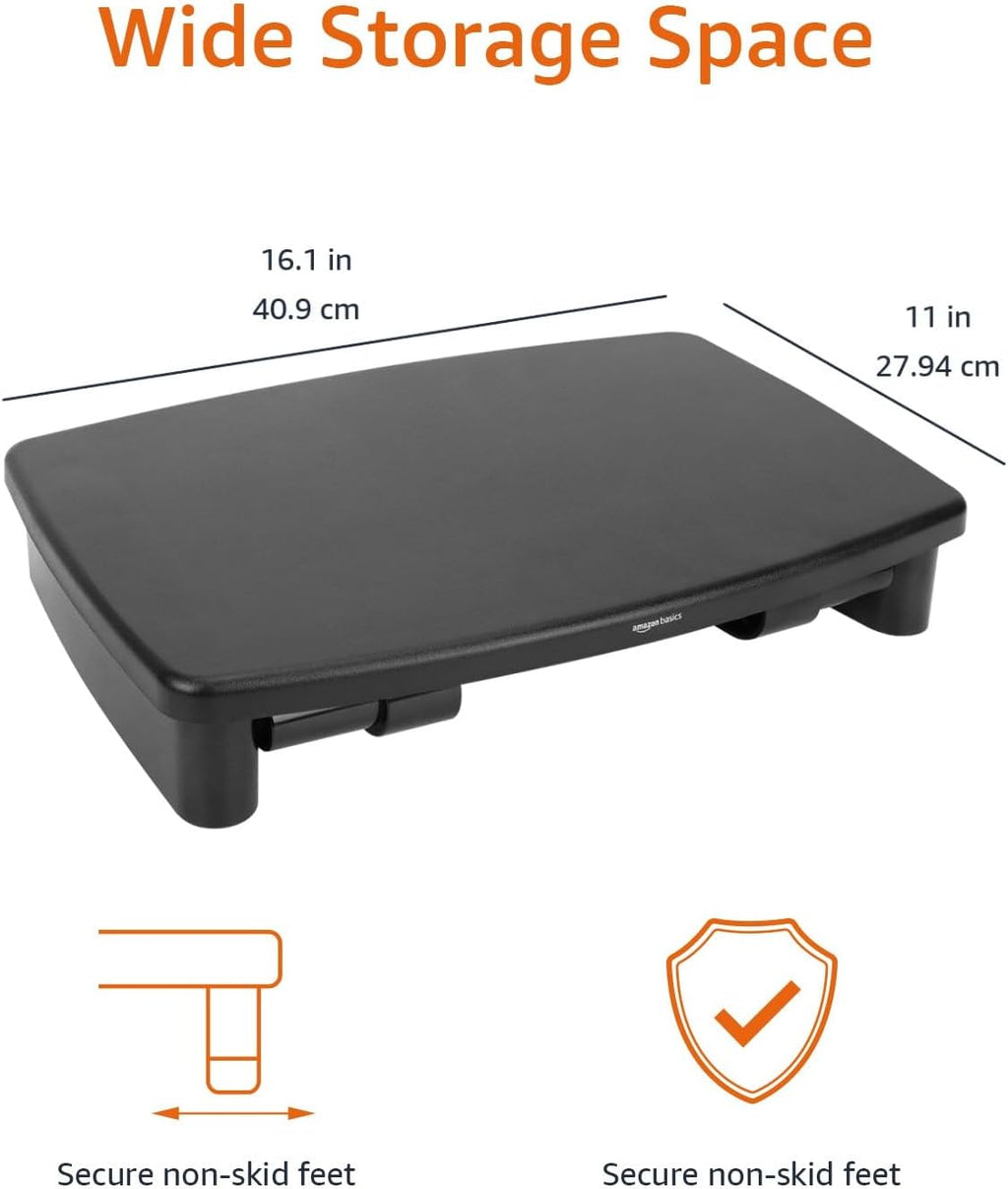 Amazon Basics Adjustable Monitor Stand Riser 3-Level – Black - Flex Gamingproduct_type
