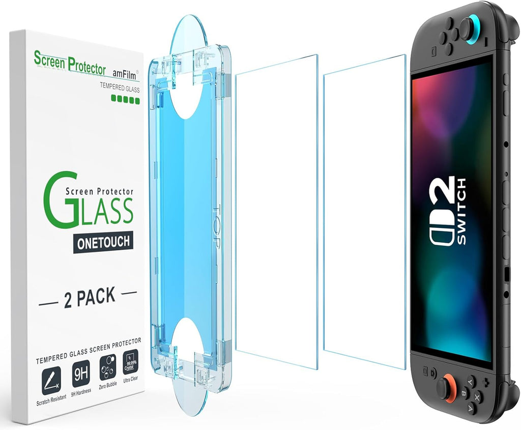 amFilm OneTouch Nintendo Switch 2 Screen Protector – 4 Sizes & 2 Finishes - Flex Gamingproduct_type