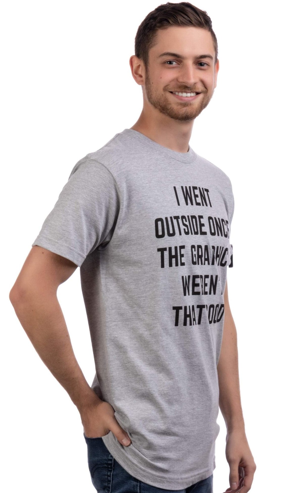 Ann Arbor T-Shirt Co. Went Outside Once Funny Gamer Tee – 7 Sizes - Flex Gamingproduct_type