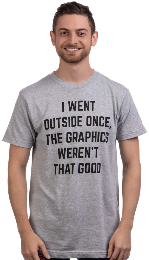 Ann Arbor T-Shirt Co. Went Outside Once Funny Gamer Tee – 7 Sizes - Flex Gamingproduct_type